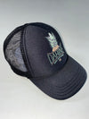 Dakine “Made With Aloha” Pineapple Black Foam Trucker Cap – Rope Detail Mesh Back (Adjustable)