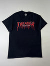 Thrasher Magazine Black Flame Drip Graphic T-Shirt (M)