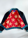 John Richmond Denim Vintage 90s Nylon & Denim Hybrid Trucker Jacket (L)