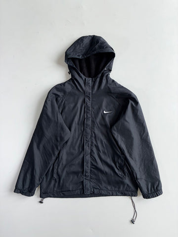 Y2K Nike Team Black Fleece-Lined Hooded Jacket (L)