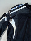 Bering Motorcycle Racing Jacket – Black / White – Reflective Padded (XL)
