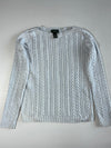 Lauren Ralph Lauren Cable Knit Boat Neck Sweater – Pale Blue (M/L)