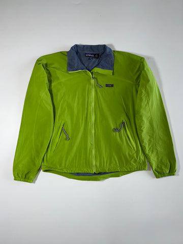 Vintage Patagonia | Lime Green Fleece-Lined Softshell Jacket | (XL)