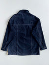 Skotts Suede Navy Blue Genuine Suede Overshirt Jacket(L)