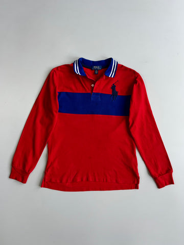 Polo Ralph Lauren Big Pony Colorblock Rugby Polo T-Shirt “Class of 67” | Red & Royal Blue (XS)