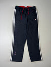 Vintage Adidas Navy Windbreaker Track Pants with Red Lining (W:32) (L:42)