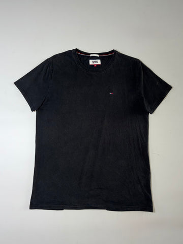 Tommy Jeans Essential Flag Logo Crewneck T-Shirt – Black (M)