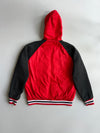 Vintage Chicago Bulls NBA Hooded Bomber Jacket — Red/Black (M)