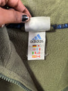 Vintage 90s Adidas Olive Fleece Quarter Zip Pullover (XL)