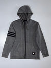 Adidas 3-Stripe Full Zip Hoodie Grey Size (L)