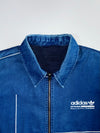 Vintage Adidas Reversible Indigo Denim & Navy Linen Coach Jacket (Xl)