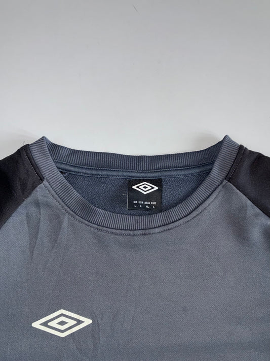 Umbro Grey/Black Colourblock Crewneck (L)