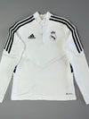 Adidas Real Madrid White Aeroready Quarter-Zip Training Top (XS)