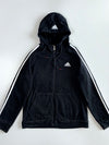 Adidas Classic 3-Stripe Full-Zip Fleece Embroidered Hoodie (M)
