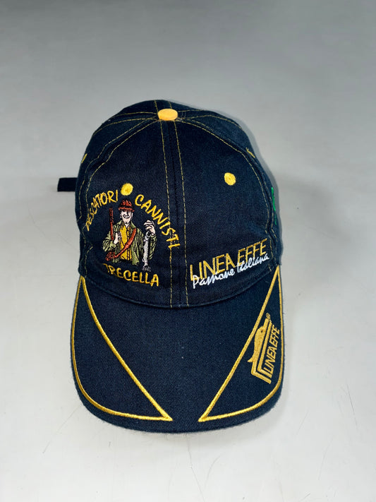 Vintage Linea Effe Pescatori Cannisti Trecella Navy Embroidered Fishing Cap – Italian (Adjustable)
