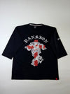 Pansion Dragon Cross Gothic Oversized 3/4 Sleeve Tee – Black (3XL/4XL)