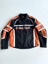 Held Black/Orange "76" Racing Motorcycle Jacket (XL)