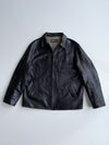 Vintage 90s Polo Ralph Lauren 100% Leather Harrington Jacket – Black Plaid Lined (L)