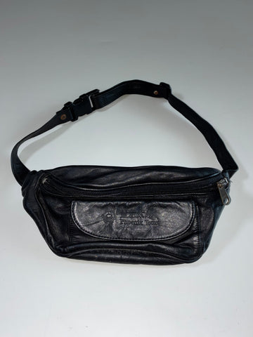 Phoenix Tours Black Leather Fanny Pack