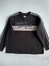 Harley-Davidson Genuine MotorClothes L/S Pullover | Black & Grey Colorblock | Bar & Shield | 3XL