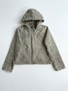 Vintage Olive Canvas Hooded Workwear Jacket – Quilted Lining (S)