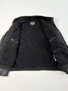 Vintage OWK Black Leather Zip-Up Racer Jacket (M)