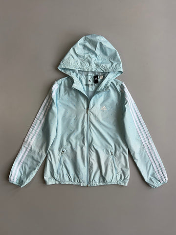 Adidas 3-Stripes Hooded Windbreaker Jacket  Ice Blue AOP (S)