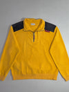 Vintage Reebok Classic Quarter-Zip Polar Fleece – Mustard Yellow/Grey Shoulder Panel (XL/2XL)