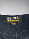 Holmes Workwear Black Double-Knee Cargo Pants (W:34) (L:41.5)