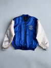 Vintage Satin Varsity Bomber Jacket Embroidered (L)