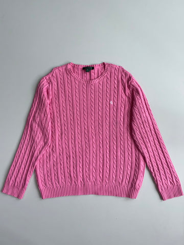 Lauren Ralph Lauren Cable Knit Sweater – Pink (XL)