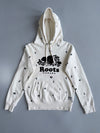 Roots Canada Beaver Logo Allover Print Hoodie | Cream Ivory (XS)