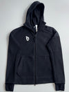 Adidas | Black Zip Hoodie White Trim (S)