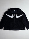 Nike Swoosh Sherpa Fleece Full-Zip Jacket – Black/White Double Swoosh Women’s(XL)