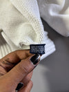 Vintage Polo by Ralph Lauren White Cotton Knit Crewneck Sweater (M)