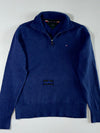 Tommy Hilfiger | Navy Wool Quarter Zip Sweater – Goodyear Patch | (M)