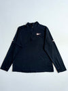 Vintage Nike Running Black Half Zip Pullover (L)