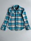 Superdry Plaid Flannel Heavy Shirt – Teal/White (S)