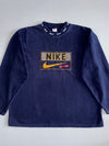Nike | Vintage “Nike Service” Embroidered Long Sleeve Tee | Navy (2XL/3XL)