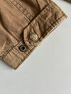 American Eagle Outfitters Tan Canvas Zip-Up Jacket with Quilted Lining Distressed (Xl/2Xl)