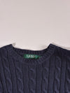 Lauren Ralph Lauren Navy Cable Knit Crewneck Sweater – Women's (S)