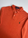 Polo Ralph Lauren Orange Heather Long Sleeve Pique Polo (Slim Fit) – (XS)