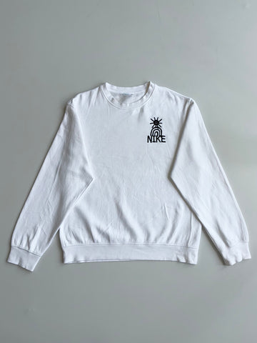 Nike | White Sun Rainbow Embroidered Crewneck | (M)