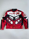 Yamaha R-Series Colorblock Appliqué Mesh Motorsport Racing Jacket Leather Patches ((Paded)(M)