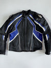 Vintage Frank Thomas Titanium Pro Genuine Leather CE Guard Protected Moto Racing Jacket (M/L)