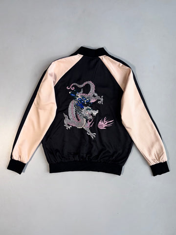 ZBik Box Japanese Sukjan Embroidered Bomber Jacket (M)