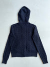 Ralph Lauren Sport Navy Cable Knit Zip-Up Hoodie (S)