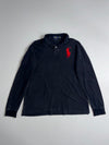 Polo Ralph Lauren Big Pony Long Sleeve Polo Black ( 2XL )