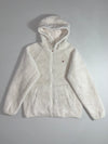 FILA Cream Sherpa Fleece Hooded Full-Zip Jacket  (S)
