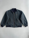 Lacoste | Reversible Wool Bomber | Navy / Green Tartan (XL)